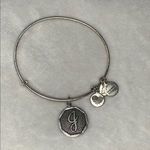 Alex and Ani Cursive J Bracelet